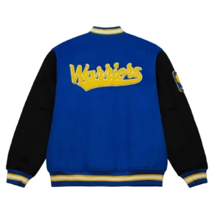 2 golden state warriors hardwood classics team legacy varsity jacket