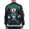 4 boston celtics old english rib satin varsity jacket black