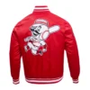 4 cincinnati reds retro classic full snap satin varsity jacket red