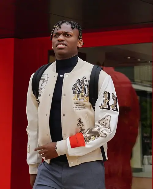 5 ac milan off white varsity jacket