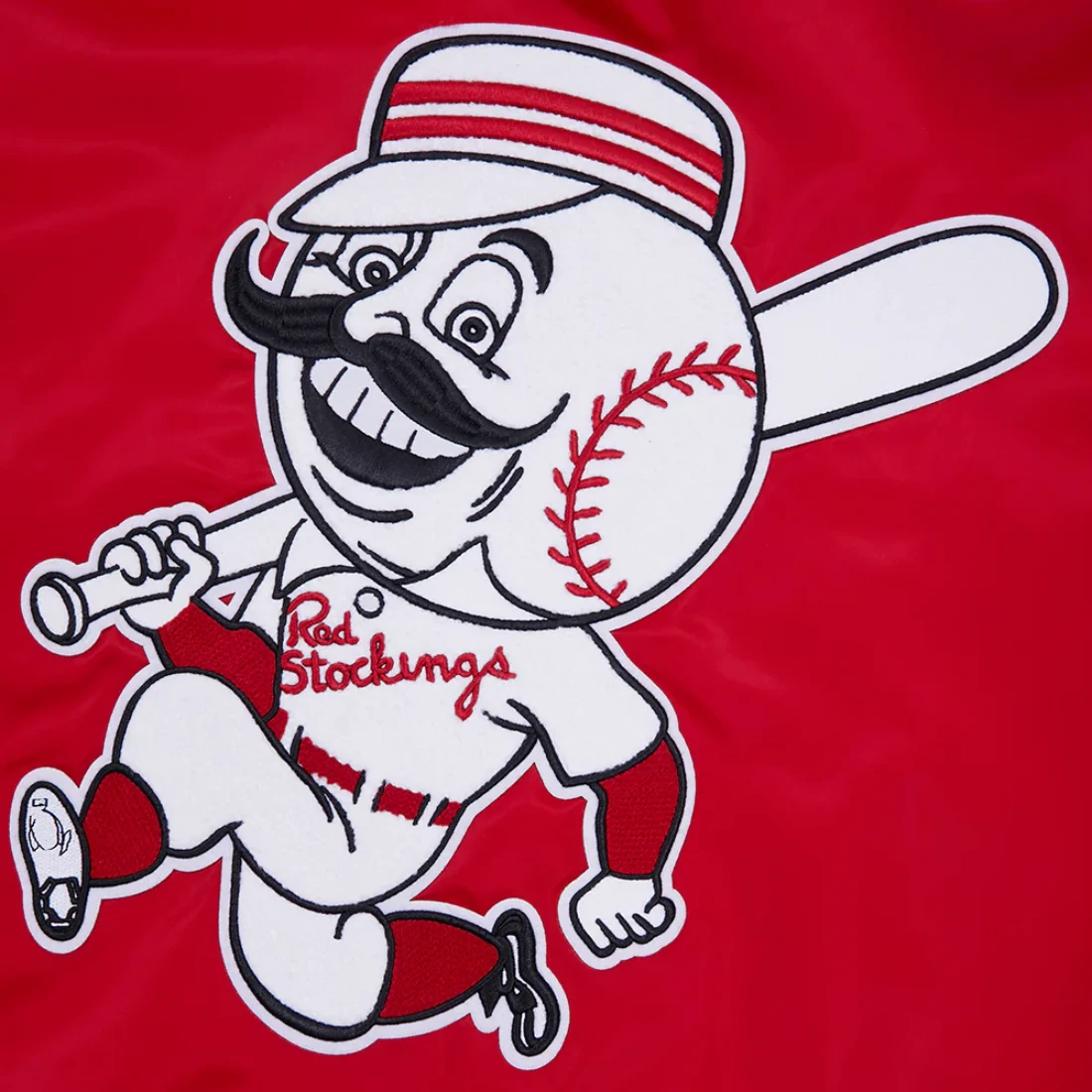 5 cincinnati reds retro classic full snap satin varsity jacket red