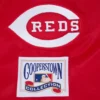6 cincinnati reds retro classic full snap satin varsity jacket red