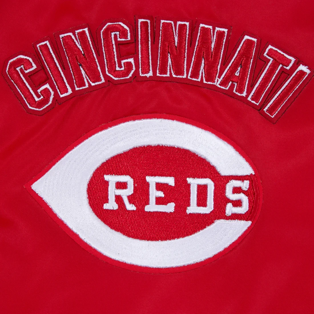 7 cincinnati reds retro classic full snap satin varsity jacket red