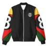8 ball 90s black bomber jacket