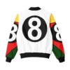 8 ball 90s bomber white jacket