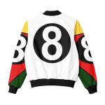 8 Ball 90's Vintage White Satin Bomber Jacket