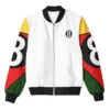8 ball 90s white bomber jacket