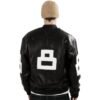 8 ball leather jacket bomber style black leather jacket