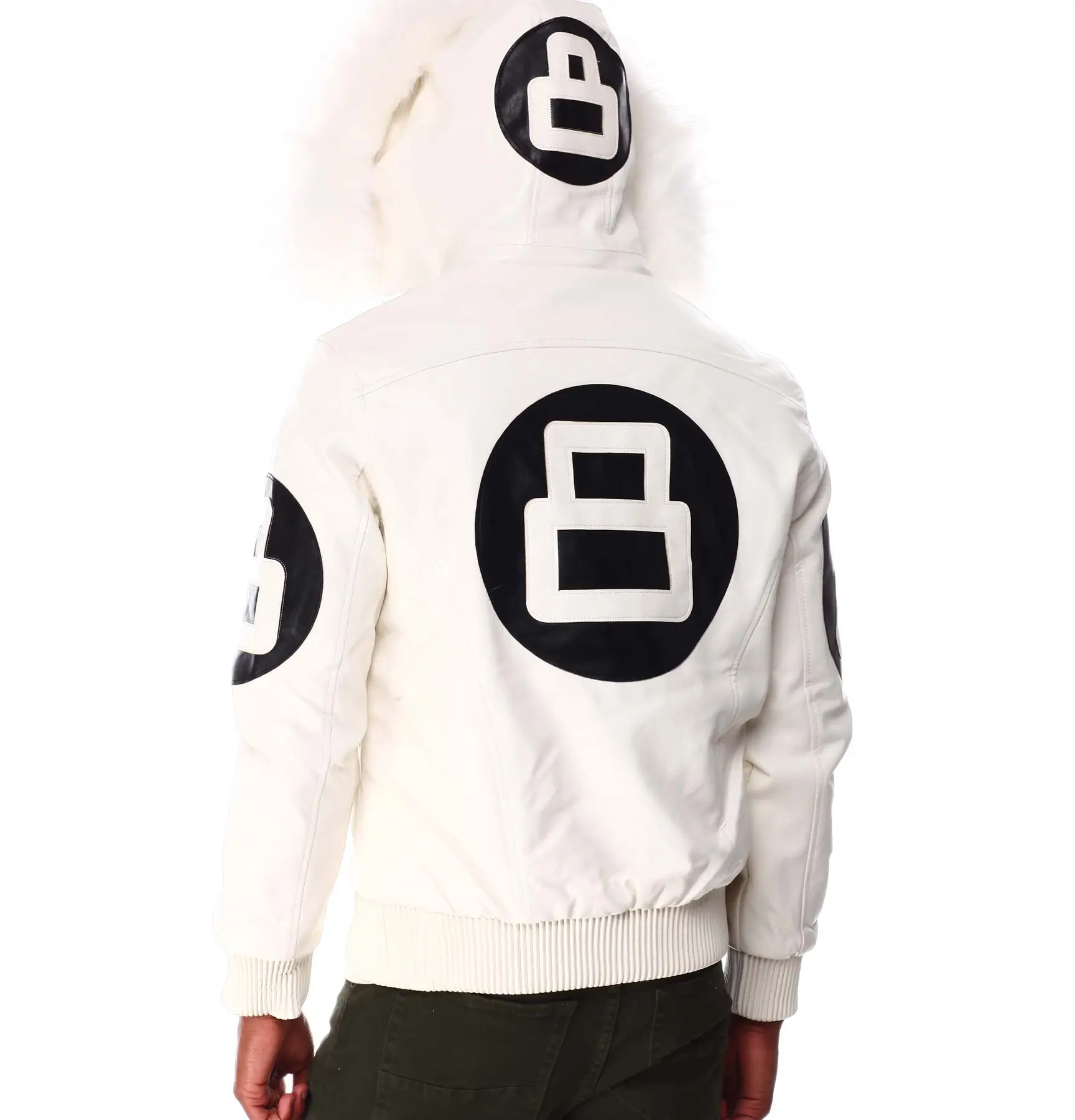 8 ball white hooded leather bomber jacket 05