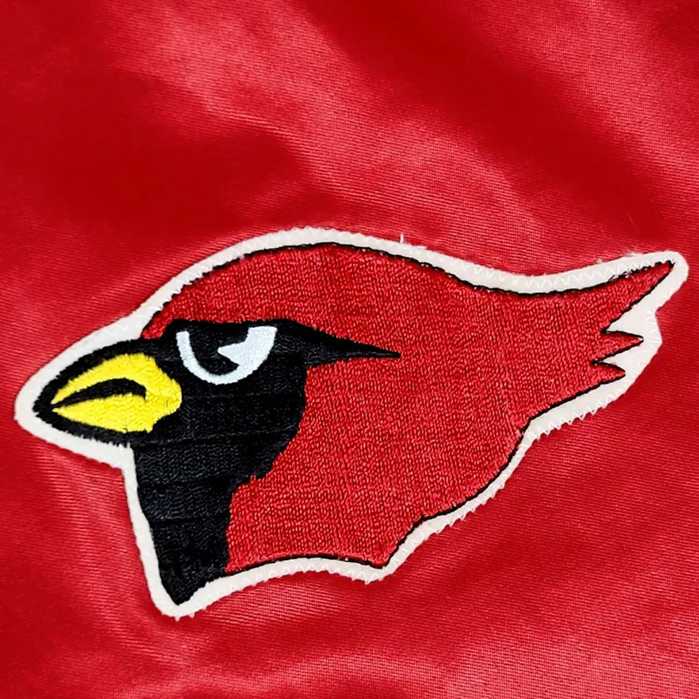 80s arizona cardinals satin bomber jacket