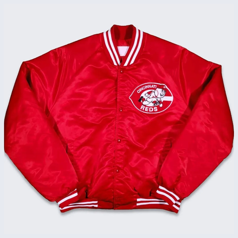 80s cincinnati reds vintage jacket