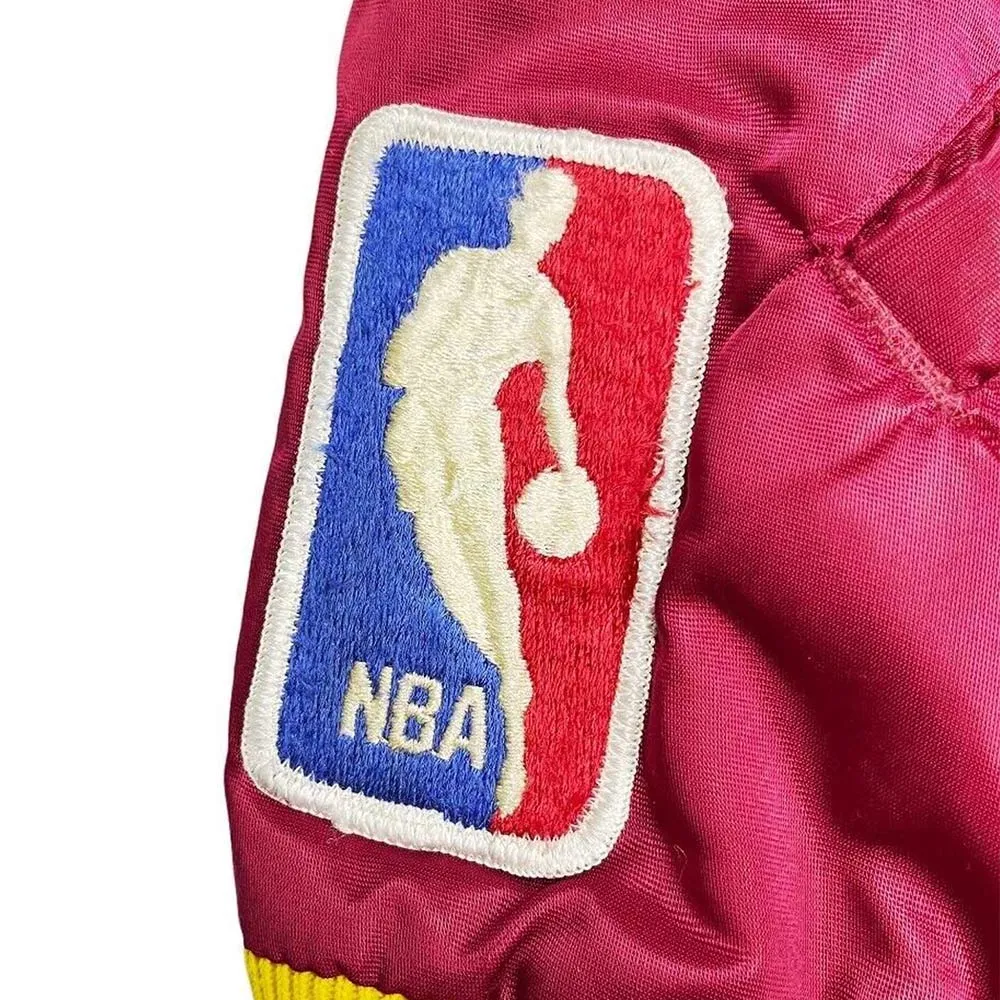 80s cleveland cavaliers burgundy satin jacket