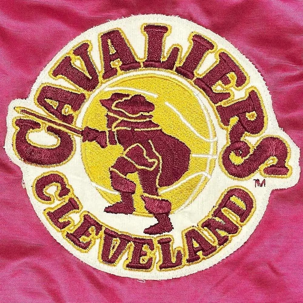 80s cleveland cavaliers burgundy varsity jacket