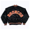 80s denver broncos black bomber jacket