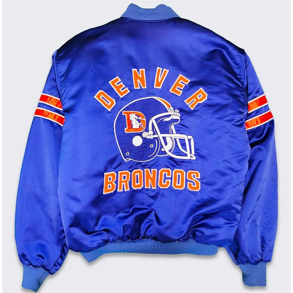 80s denver broncos royal jacket