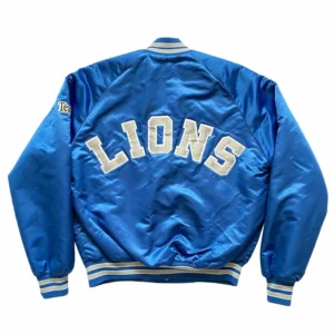 80s detroit lions jacket