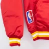 80s houston rockets satin varsity jacket