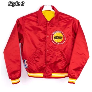 80s houston rockets vintage red jacket