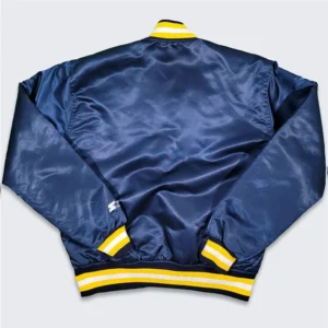 80s indiana pacers navy satin jacket