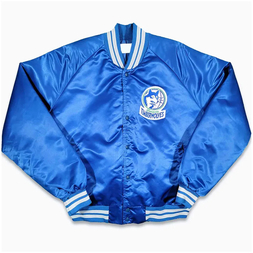 80s minnesota timberwolves vintage jacket