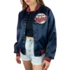 80s minnesota twins navy bomber jacket