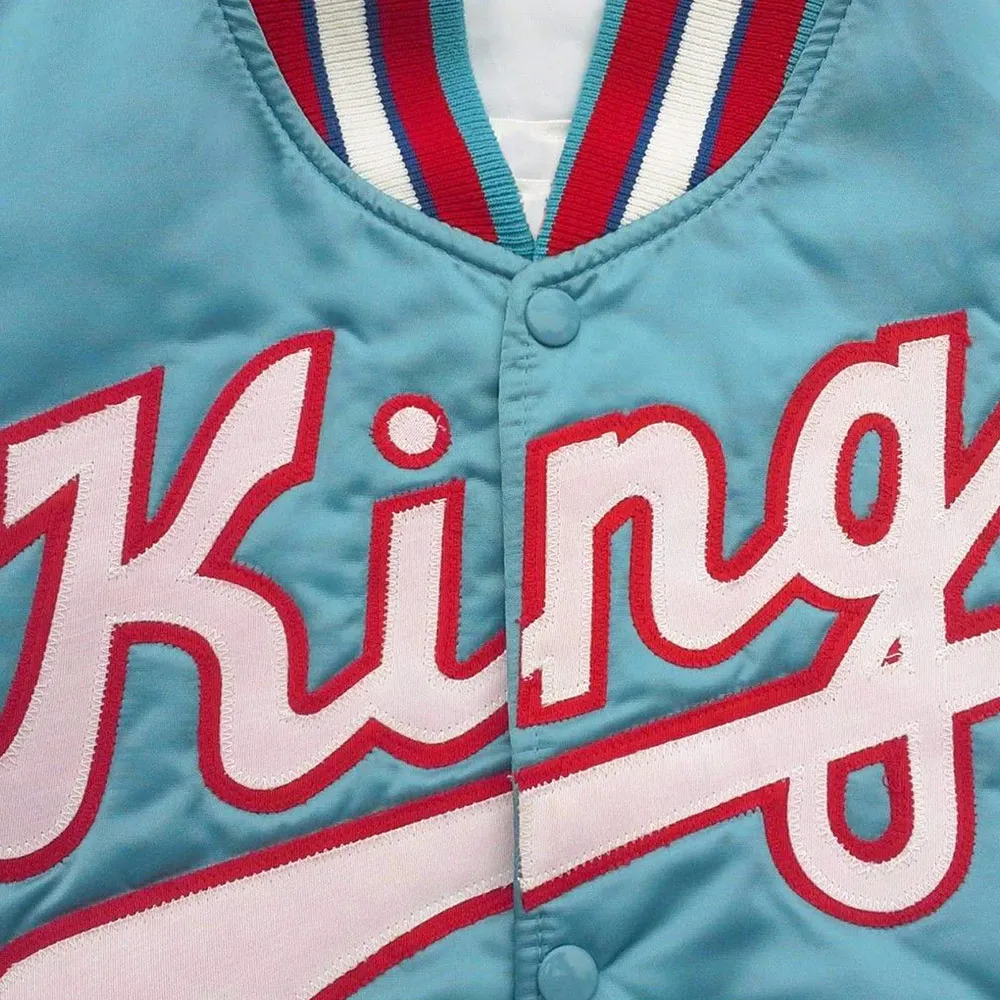 80s sacramento kings vintage full snap jacket
