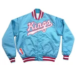 Sacramento Kings 80’s Sky Blue Satin Jacket