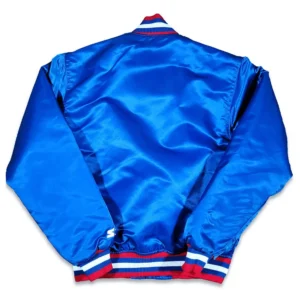 80s winnipeg jets vintage blue satin jacket