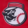 9 cincinnati reds retro classic full snap satin varsity jacket red