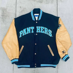 90s carolina panthers varsity jacket