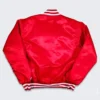 90s detroit red wings red satin jacket