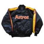 Houston Astros Vintage Retro Navy Satin Jacket