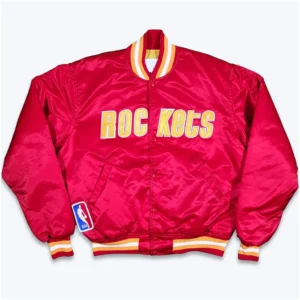 90s houston rockets red vintage jacket