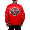 90s houston rockets satin bomber jacket