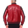 90s moto colrblock red leather jacket 003