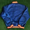90s new york knicks bomber blue satin jacket