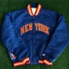 90s new york knicks bomber satin jacket