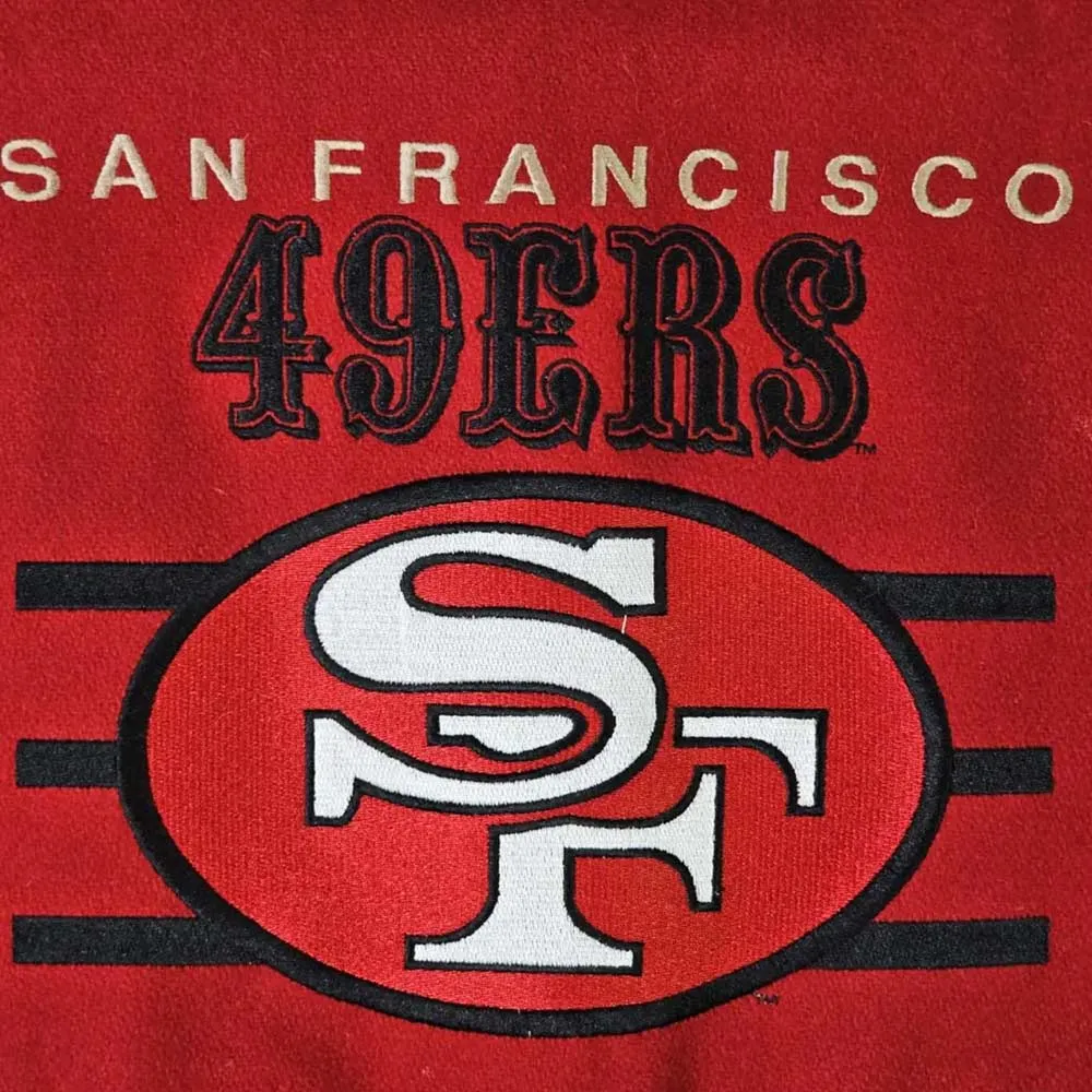 90s san francisco 49ers red and black logo
