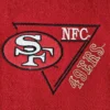 90s san francisco 49ers red and black varsity team logo
