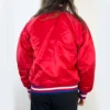 90s womens montreal canadiens red bomber jacket