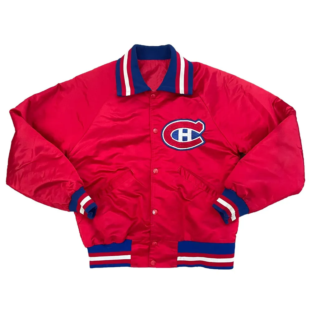 90s womens montreal canadiens vintage full snap jacket