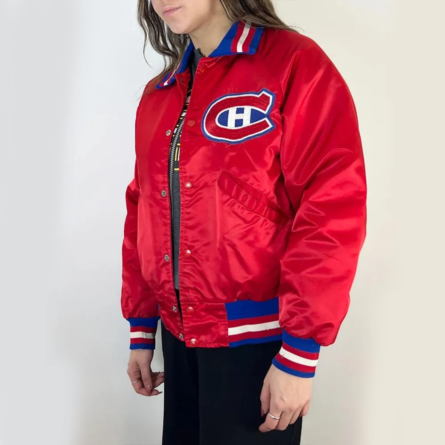 90s womens montreal canadiens vintage jacket