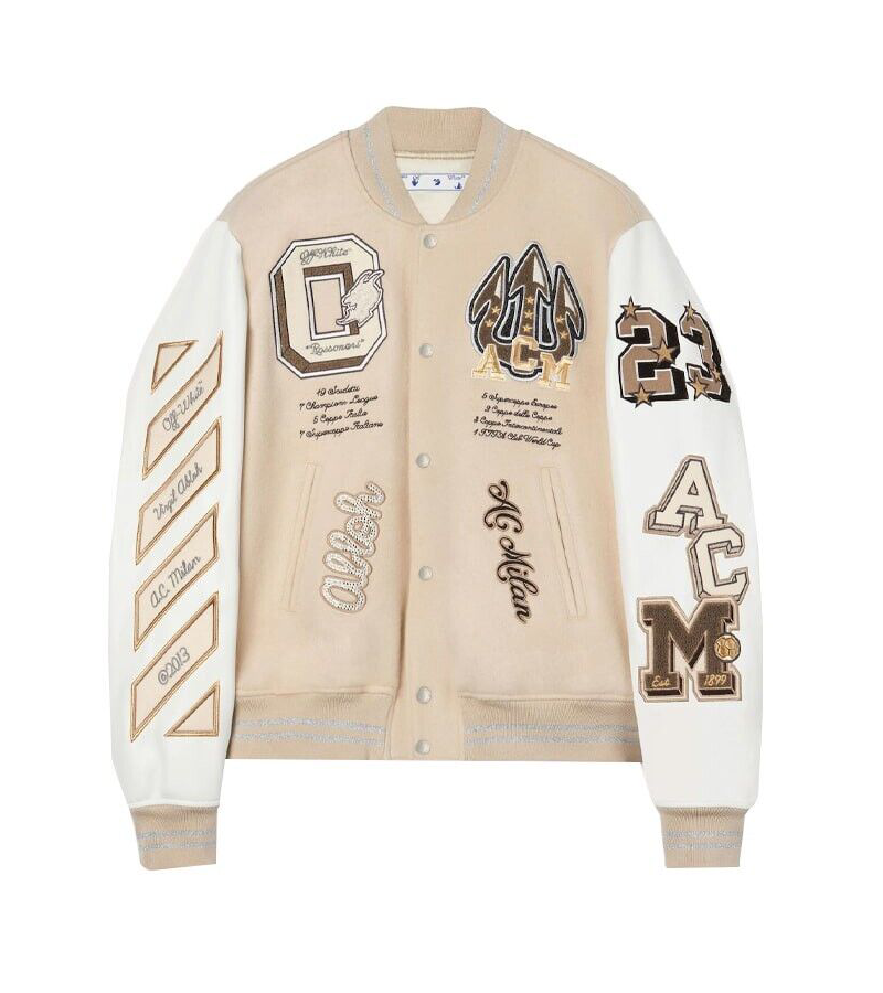 Ac milan off white varsity jacket 01