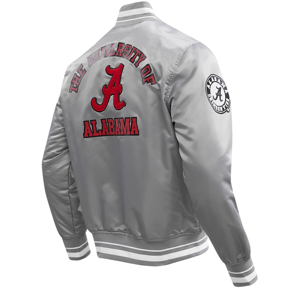 Alabama crimson tide classic rib knitted satin jacket
