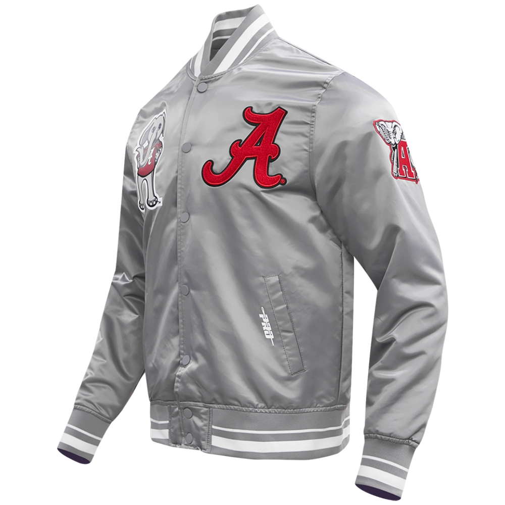 Alabama crimson tide classic rib knitted varsity jacket