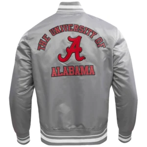 Alabama crimson tide classic satin varsity jacket