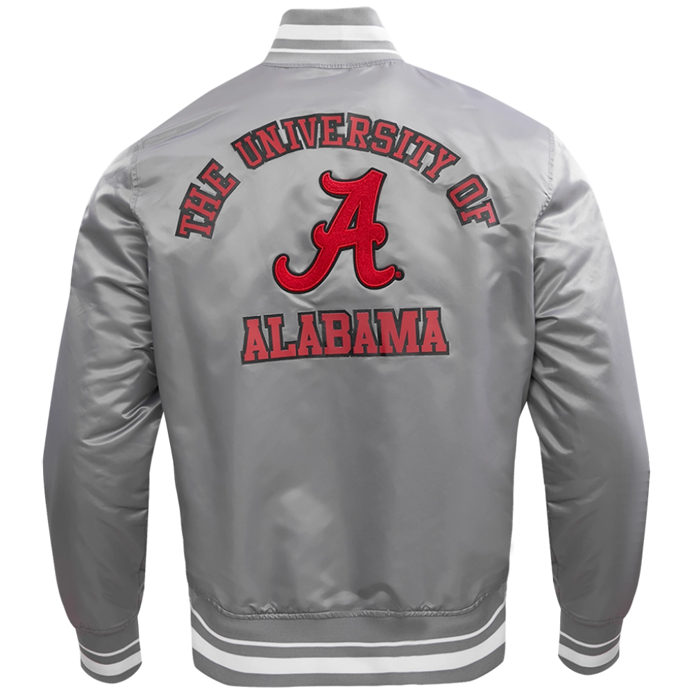 Alabama crimson tide classic satin varsity jacket