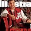 Alabama crimson tide red and white letterman jacket
