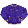 Alcorn state braves baseball full zip polyester varsity purple jacket