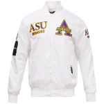 Alcorn State Braves Classic White Satin Jacket